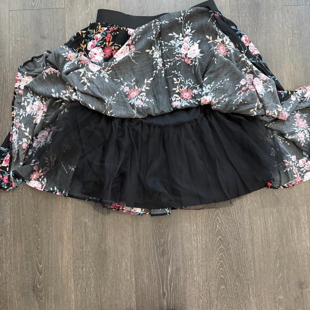 NWT Torrid Challis Floral Midi Skirt Sz 0 US L Career Whimsigoth Cottage Boho - Picture 7 of 7